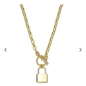 Rachel Glauber 14k Gold Plated Locket Charm Necklace. New no tags.Stylish 14k